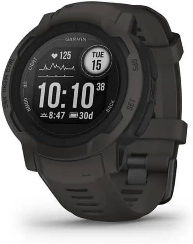 Garmin Instinct 2, Rugged Outdoor Watch with GPS, Built for All Elements, Multi-GNSS Support, Tracback Routing and More, Graphite - 010-02626-10 (45 MM)