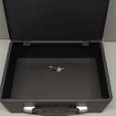 Fireproof Document Box with Key Lock, Fire Resistant Safe Storge Box Security Chest for Valuables, Documents, Passport, Cash, Pistols, Exterior Size 12.7 x 8.7 x 4.6 Inch