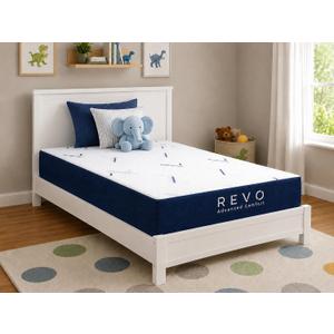 REVO 8 Inch Gel Memory Foam Mattress, Twin, Medium Transition comfort layer, breathable cooling cover, CertiPUR-US certified foam, fiberglass-free
