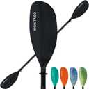 Kayak Paddles with Alloy Shaft and PP Blade, Floating Kayaking Oars, Adjustable 230-250 cm/90-98 Inches, 210-230 cm/82-90 Inches (Black)