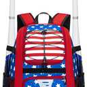 KAVIGOR Youth Baseball Bag, Softball Bag for Girls & Boys, Kids Tball Backpack with Shoes Compartment