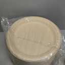 ECO SOUL 100% Compostable 9 Inch Paper Plates 1000 125 Pc Disposable Heavy Duty Eco-Friendly Sturdy Dinner, Wedding, Event Plates I Biodegradable Unbleached Sugarcane Eco Plates