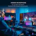 Edifier MG300 Computer Sound Bar: Loud Speakers with Deep Bass - Switch RGB Built-in Microphone for Gaming Speakers Wireless Bluetooth 5.3 & USB Adapter PC Sound Bar for Desktop, Black