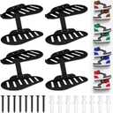 Blulu 4 Sets Floating Shoe Display Shelves for Wall Large Metal Hanging Shoe Organizers Wall Shelf Sneaker Holders Rack for Collectors Exhibition Display Store Show Bedroom Gaming Room Sneaker