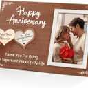 Cituarko Anniversary Wedding Gifts for Couples, Anniversary Picture Frame for Her Him Boyfriend Girlfriend Wife Husband, Bridal Shower Gifts Wood Picture Frame Holds One 4x6 Inches Photo