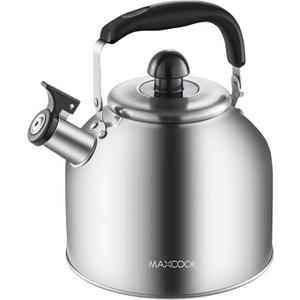 MAXCOOK 4.2 Quart 18/8 Stainless Steel Whistling Tea Kettle for Stovetop