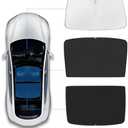 for Tesla Model Y Sunshade Roof Sunroof Shade 2025 2024 2023 2022 2021 2020(Ice Black) & Tesla Model Y Windshield Sunshade Front Window Sun Shade Block UV Rays Heat, Not Suitable for Tesla Juniper