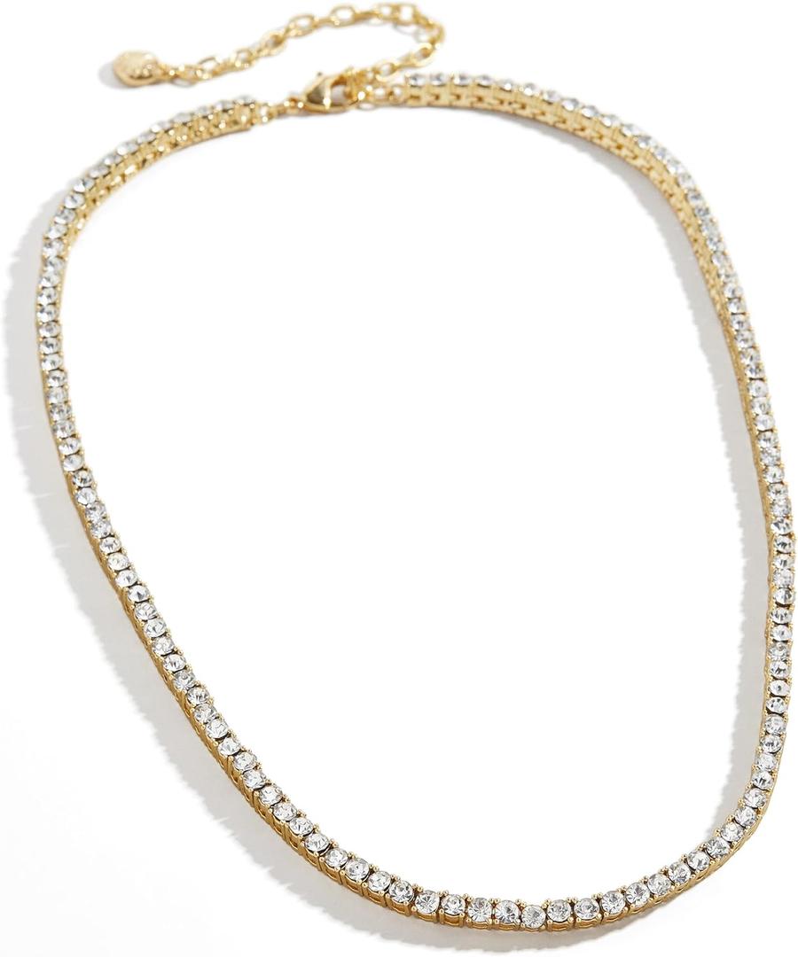 Women's Bennett Tennis Necklace (Gold Plated Brass)
