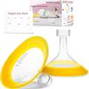 Nenesupply 13mm Oval Flanges Compatible with Medela Breast Pump Parts Replace Medela Flange Accessories. Work with Pump in Style Parts Symphony Parts Swing Maxi Harmony and Personalfit Flex