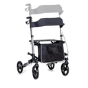 Fenetic Wellbeing Rollator Walkers for Seniors with Seat Lightweight Foldable - All Terrain Rollator for Travel & Storage - Height Adjustable Handles, Easy-Lock Brakes & Storage Bag - Supports 266lb