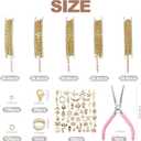 XKCWXY 14K Gold Chain for Jewelry Making,16.4 ft 5 Rolls Jewelry Chains Bulk for DIY Necklace Bracelet Making Accessories with Charm Pendants Jump Rings Lobster Clasps Pliers