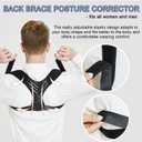 Posture Corrector, Back Brace for Women and Men, Adjustable Back Support, Shoulder Straightener for Improving Hunchback, Providing Pain Relief from Neck, Shoulder, and Upper Back-Black