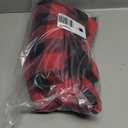 ASENKU Dog Winter Coat, Fleece Doggie Jacket Plaid Reversible Vest Waterproof Windproof Cold Weather Clothes for Small Medium Large Dogs (L,Red)