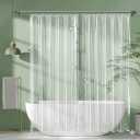 AmazerBath Shower Curtain Liner 2 Pack, 72 x 84 Inches PEVA Plastic Shower Liner with 3 Weighted Stones and 12 Rustproof Metal Grommet, Lightweight Waterproof Shower Curtain - Clear