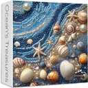 Beach 1000 Piece Puzzles for Adults, PICKFORU Mosaic Gradient Sea Jigsaw Puzzles Jewel Seashells, Challenging Hard Unique Pearl Shell Ocean Theme as House Decor