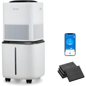 LEVOIT Superior 6000S Smart Evaporative Humidifiers for Home Whole House up to 3000ft, 23L, Last 72-Hour, Premium Filter, Dry Mode, Wheels & Water Fill Hose, Foldable Storage, Sleep Mode, New Edition