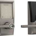 Schlage FE789WBCEN619LAT Encode Century WiFi Latitude Lever Smart Keyless Entry Touchscreen Door Lock, Satin Nickel