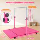 MARFULA Gymnastic Bar with 4 ft Inner Width 5 ft Adjust Height for Kids Kip Bar with 350 lbs Gymnastic Training Equipment for Kids 3-15 Years Home and Club Use