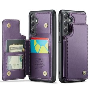 Vinich for Samsung Galaxy S25 Wallet Case with Card Holder, RFID Blocking Credit Slots Kickstand Shockproof Phone Cover Fit for Galaxy S25 6.2" Purple