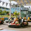 2 x 100Ft Black and White Checkered Flag Banner, Racing Pennant Banner, Race Car Birthday Party Decorations Supplies