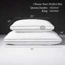 Hotel Grand King Pillows Set of 2, Medium Firm Support Down Alternative, Gusset King