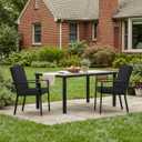 Outdoor Chair Cushions Set of 4, 18 x 16.5 Inch, Black, 18" x 16.5" 4 Pack