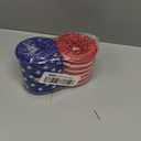 LaRibbons Patriotic Ribbon Wired 2 Rolls 2.5 Inch x 12 Yards TTL, 250th Anniversary, 4th of July American Flag Ribbon for Independence Memorial Day Gift Wrapping DIY Crafts