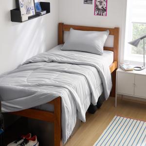 Bedsure Cooling Comforter Twin XL - Cooling Blankets for Hot Sleepers, Lightweight Comforter for Summer with Dual-Sided Cool Tech, Soft Breathable Cold Blanket for Sleeping, Grey, 68x92 Inches