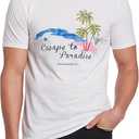 Cubavera Men's Escape to Paradise Print Short Sleeve Tee Shirt, M