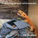 X-Large Bearded Dragon Basking Platform, Lizard, Snake or Reptile Hide with Heat Storage Slate Stone, 13x12x5 Inch Oversized Gecko Hide Cave
