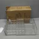 HIYOHIYO Clear 60 Egg Holder for Fridge, High Capacity Egg Container for Refrigerator, Stackable Egg Storage Trays for Countertop, Eggs Organizer for Refrigerator (2 Layer, 11.6"x 10.2"x 5.1")