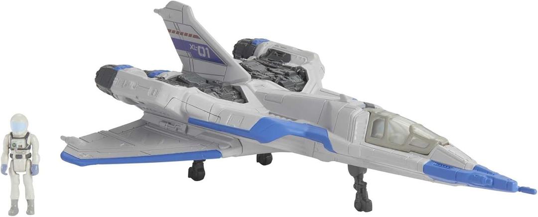 Mattel Disney and Pixar Lightyear Hyperspeed Series Mini Action Figure & Toy Vehicle Set, Buzz Lightyear & XL-01 Spaceship, 7-inch Vehicle