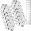 Cauldham (12 Pack) Heavy-Duty 3-1/2" Interior Door Hinges with 5/8" Radius Corners - Polished Chrome