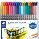 Staedtler Double Ended Markers, Assorted Bullet Tips, Assorted Colors, 36/Pack