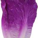 Alipis Artificial Vegetables Purple Lettuce Faux Plants for Table Home Decor Realistic Pu Simulation Fake Lettuce Model for Kitchen Display and Educational Use
