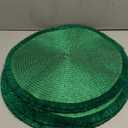 15 inch Round Braided Placemats Set of 12 Non Slip Heat Resistant Round Table Mats Washable Place Mats for Dinner Party Table Decoration (Green)