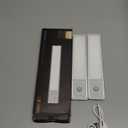 EZVALO 8" Under Cabinet Lighting, 2400mAh Rechargeable Motion Sensor Light Indoor, Mini & Slim Design, 3 Color Temps, Dimmable Magnetic Wireless Closet Lights for Kitchen, Pantry, Stairs (2 Pack) (Silver)