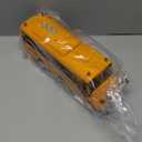 Yellow School Bus Toy for Kids1/16 Scale Interactive Friction-Powered Car with 4 Different Flashing Lights & Sounds, Open Doors & Realistic Design Preschool Learning & Role Play
