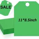 50pcs 8.5 * 11in Car Mirror Hang Tags - Blank Rearview Mirror Parking Pass - Yellow, Green