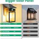 4 Pack Solar Porch Lights Outdoor, Dusk to Dawn & Motion Sensor Wall Light with Lantern Shape, 3 Modes IP65 Waterproof, E26 Bulb Exterior Sconce for Front Porch, Garage, Patio Security