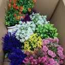 Cindeer 12 Pcs Large Artificial Potted Flowers Fake Potted Plants Plastic Faux Flowers for Home Decor Indoor Artificial Plants in Pots for Wedding Home Desk Tabletop Outdoor Office Kitchen (Vintage)