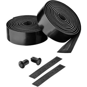 CICLOVATION BAR Tape, Leather Touch_Fusion, Synthetic Leather with Fusion Colorway on The Iridescent Textures for Superb Grip and handling Performance, T.3mm/W.30mm/L.2000mm, Fusion Black