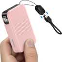 Mini Portable Charger, Smallest Power Bank 22.5W 10000mAh with Dual 22.5W Outputs, LED Digital Display, PD Fast Charging for iPhone 17 16 15 14 Pro Samsung(Black) (Pink)