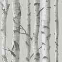 NuWallpaper NU1694 Mountain Birch Peel & Stick Wallpaper, Grey (Gray)