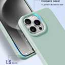for iPhone 15 Pro Case Liquid Silicone Slim Shockproof Protective Cover 6.1 Inch Anti-Scratch Drop Protection,Light Mint
