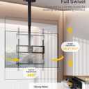 monTEK Motorized Swivel Ceiling TV Mount, Motorized Height, 37-86 Inch TVs