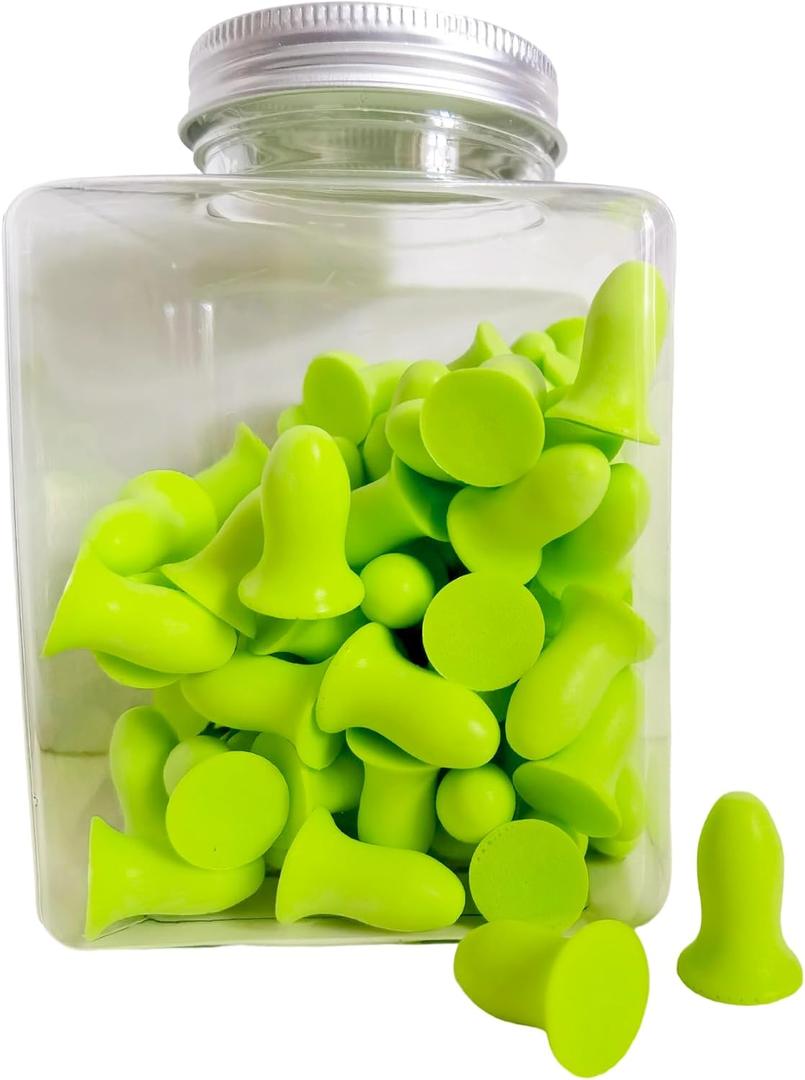 Fan Wu Soft Foam Earplugs 50 Pairs – 32dB Noise Reduction for Sleeping, Travel & Work | Small/XS Size for Kids & Women & Petite Adults | Reusable Comfort Fit | Green