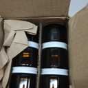 (12 pack) 2 oz / 60 ml Amber Thick Glass Straight Sided Jar with White Metal Airtight Lid