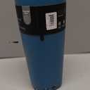 Owala SmoothSip Slider Insulated Stainless Steel Coffee Tumbler, Reusable Iced Coffee Cup, Hot Coffee Travel Mug, BPA Free 20 oz, Grey/Blue (High Dive)