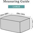 Turquoize Ottoman Slipcover Rectangle Folding Ottoman Cover Jacquard Polyester Stretch Fabric Storage Stool Ottoman Cover Furniture Protector for Living Room (Large, Taupe)